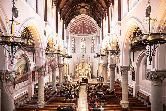 Pianist Gareth Knox in St. Michael's Church, Enniskillen.