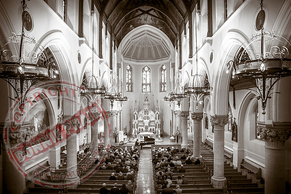 Pianist Gareth Knox in St. Michael's Church, Enniskillen.