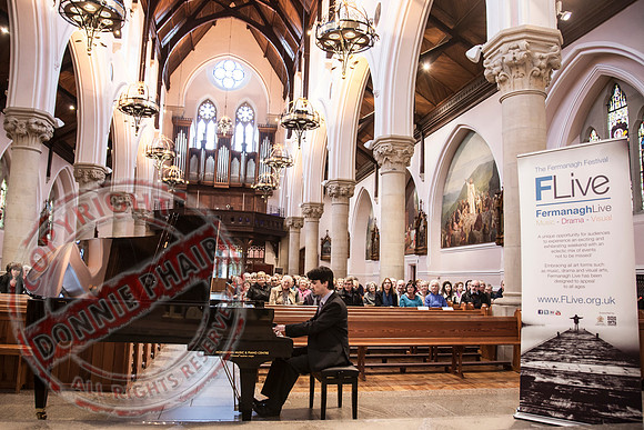 Pianist Gareth Knox in St. Michael's Church, Enniskillen.