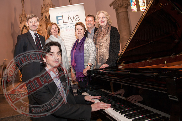Pianist Gareth Knox in St. Michael's Church, Enniskillen.