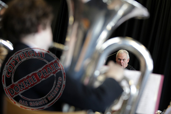 Steve Sykes Brass Band Masterclass in St. Michael's College, Enniskillen..