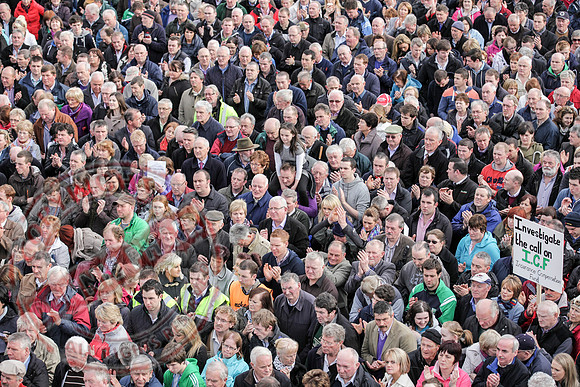 Sean Quinn Senior, Former Irish Billionaire and Fermanagh Businessman, has rally protest in Ballyconnell Cavan.