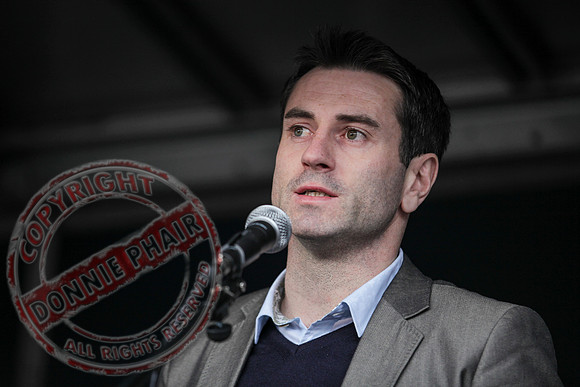 Sean Quinn Senior, Former Irish Billionaire and Fermanagh Businessman, has rally protest in Ballyconnell Cavan.