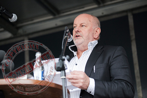 Sean Quinn Senior, Former Irish Billionaire and Fermanagh Businessman, has rally protest in Ballyconnell Cavan.