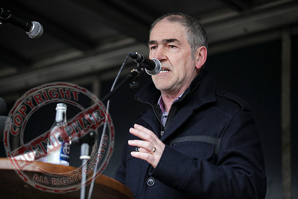 Sean Quinn Senior, Former Irish Billionaire and Fermanagh Businessman, has rally protest in Ballyconnell Cavan.