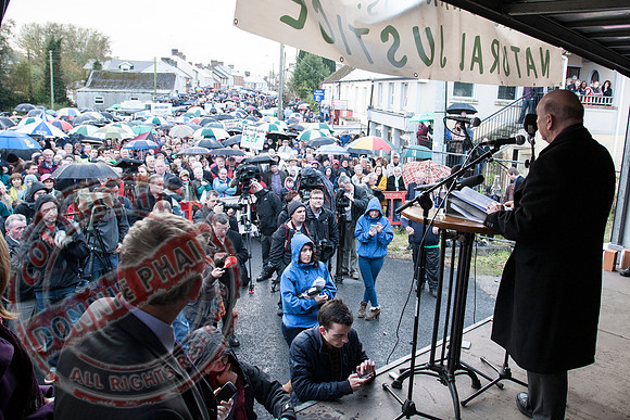 Sean Quinn Senior, Former Irish Billionaire and Fermanagh Businessman, has rally protest in Ballyconnell Cavan.