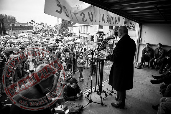 Sean Quinn Senior, Former Irish Billionaire and Fermanagh Businessman, has rally protest in Ballyconnell Cavan.