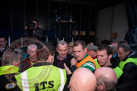 Sean Quinn Senior, Former Irish Billionaire and Fermanagh Businessman, has rally protest in Ballyconnell Cavan.