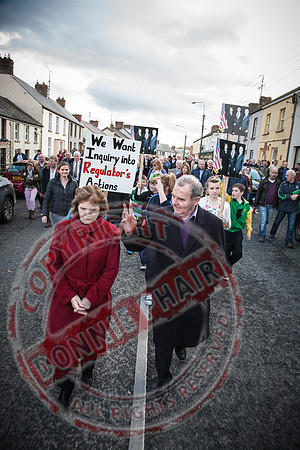 Sean Quinn Senior, Former Irish Billionaire and Fermanagh Businessman, has rally protest in Ballyconnell Cavan.