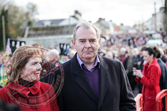 Sean Quinn Senior, Former Irish Billionaire and Fermanagh Businessman, has rally protest in Ballyconnell Cavan.