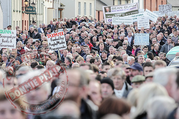 Sean Quinn Senior, Former Irish Billionaire and Fermanagh Businessman, has rally protest in Ballyconnell Cavan.