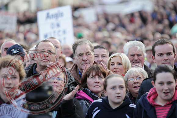 Sean Quinn Senior, Former Irish Billionaire and Fermanagh Businessman, has rally protest in Ballyconnell Cavan.