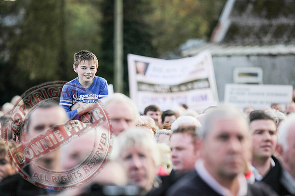 Sean Quinn Senior, Former Irish Billionaire and Fermanagh Businessman, has rally protest in Ballyconnell Cavan.