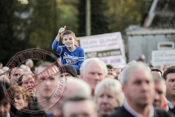 Sean Quinn Senior, Former Irish Billionaire and Fermanagh Businessman, has rally protest in Ballyconnell Cavan.