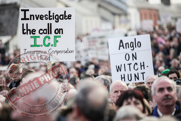Sean Quinn Senior, Former Irish Billionaire and Fermanagh Businessman, has rally protest in Ballyconnell Cavan.
