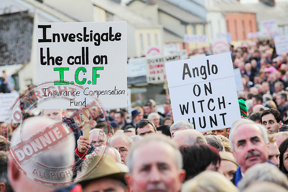Sean Quinn Senior, Former Irish Billionaire and Fermanagh Businessman, has rally protest in Ballyconnell Cavan.