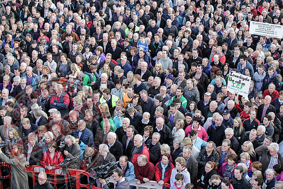 Sean Quinn Senior, Former Irish Billionaire and Fermanagh Businessman, has rally protest in Ballyconnell Cavan.