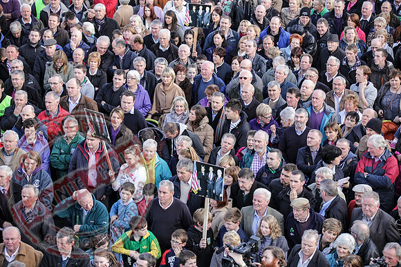 Sean Quinn Senior, Former Irish Billionaire and Fermanagh Businessman, has rally protest in Ballyconnell Cavan.