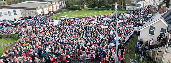 Sean Quinn Senior, Former Irish Billionaire and Fermanagh Businessman, has rally protest in Ballyconnell Cavan.