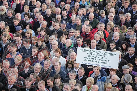 Sean Quinn Senior, Former Irish Billionaire and Fermanagh Businessman, has rally protest in Ballyconnell Cavan.
