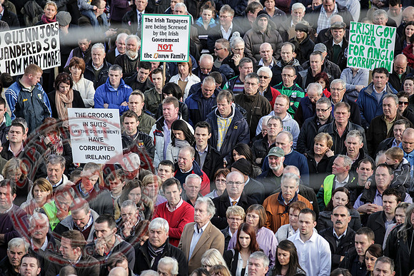Sean Quinn Senior, Former Irish Billionaire and Fermanagh Businessman, has rally protest in Ballyconnell Cavan.