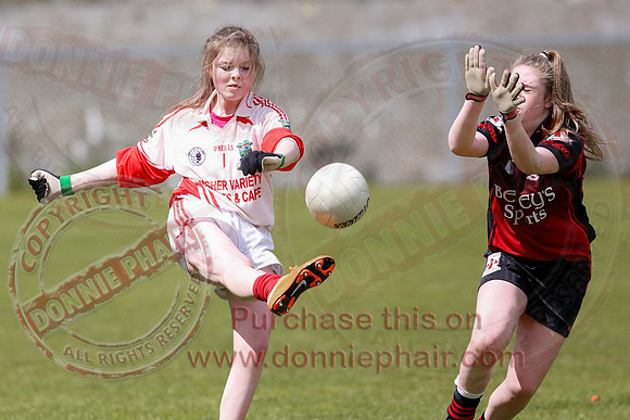Brookeborough (6-13) V Newtownbutler (3-4) in Ladies Under 16 Division Three Final.