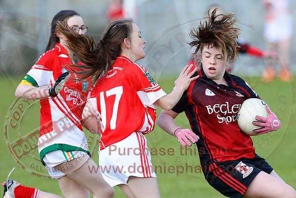 Brookeborough (6-13) V Newtownbutler (3-4) in Ladies Under 16 Division Three Final.