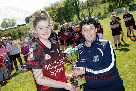 Brookeborough (6-13) V Newtownbutler (3-4) in Ladies Under 16 Division Three Final.
