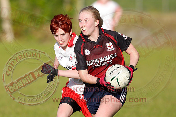 Brookeborough (4-17) V St. Patricks, Donagh (0-7) in Ladies Senior GAA Football League Division one.