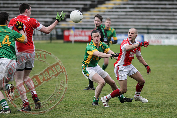 Irvinestown (1-12) V Belnaleck (1-7) in Division 3 GAA League Final in Brewster Park.
