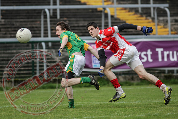Irvinestown (1-12) V Belnaleck (1-7) in Division 3 GAA League Final in Brewster Park.