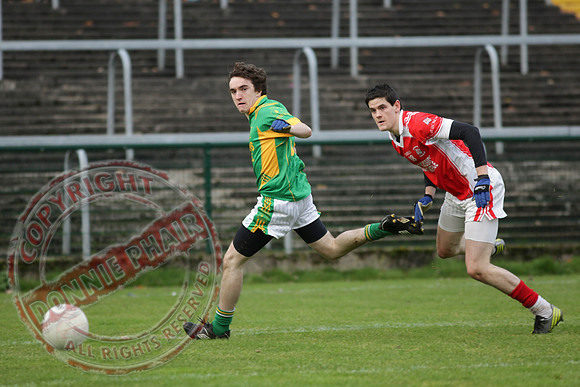 Irvinestown (1-12) V Belnaleck (1-7) in Division 3 GAA League Final in Brewster Park.