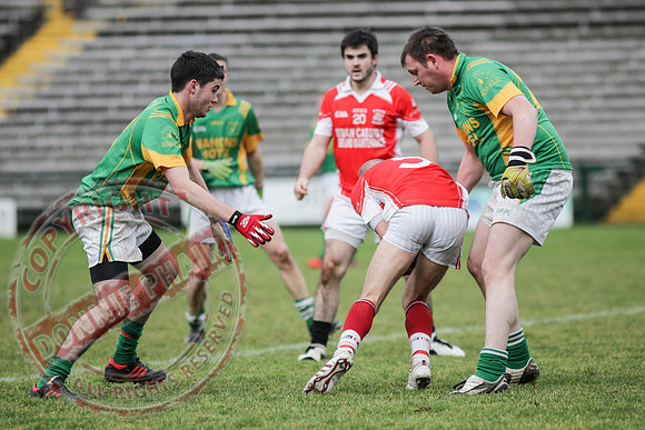 Irvinestown (1-12) V Belnaleck (1-7) in Division 3 GAA League Final in Brewster Park.
