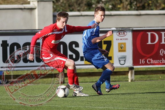 Ballinamallard Reserves (4) V Portadown Reserves (1) in League Football.