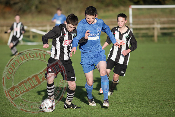 Ballinamallard Youth (2) V Newington YC (1) in U18 League Football.