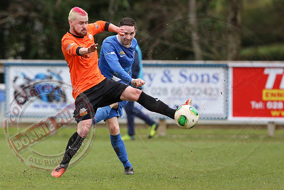 Ballinamallard United (0) V Glenavon (3) in The Irish Cup.