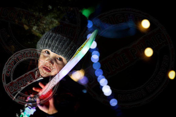 Turning on Christmas Lights in Lisnaskea.