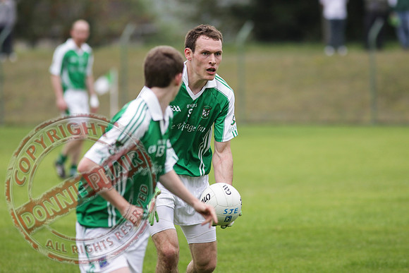 St. Joseph's Ederney V Roslea Shamrocks in Senior Men GAA League Football.