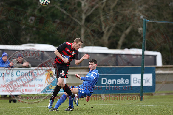 Ballinamallard United (2) V Coleraine (1) in IFA Premier League.