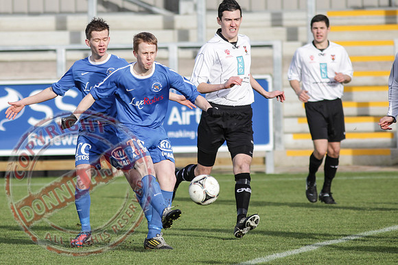 Ballinamallard United FC Reserves (3) V Queen's University (5) in Intermediate Cup, Round Four.