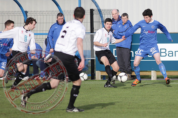 Ballinamallard United FC Reserves (3) V Queen's University (5) in Intermediate Cup, Round Four.