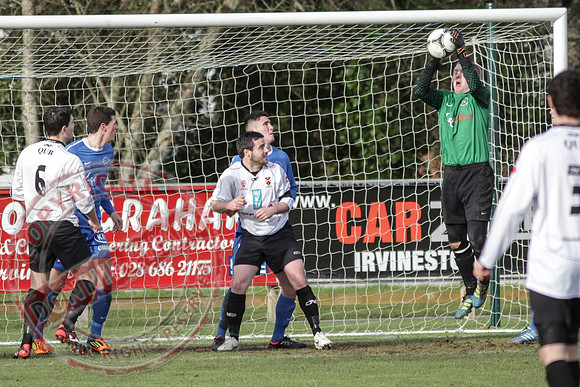 Ballinamallard United FC Reserves (3) V Queen's University (5) in Intermediate Cup, Round Four.