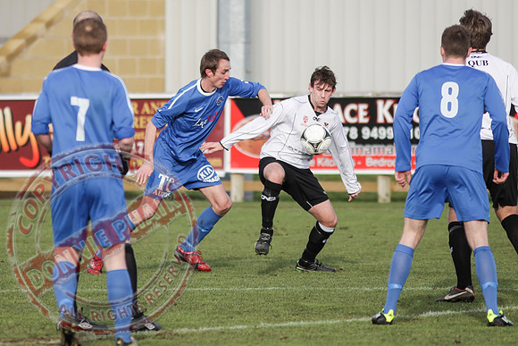 Ballinamallard United FC Reserves (3) V Queen's University (5) in Intermediate Cup, Round Four.