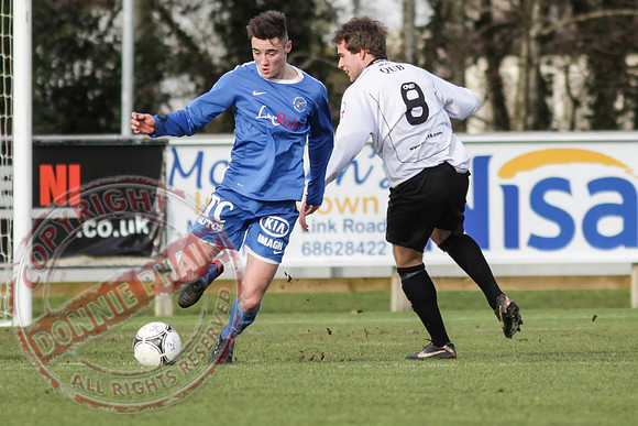 Ballinamallard United FC Reserves (3) V Queen's University (5) in Intermediate Cup, Round Four.