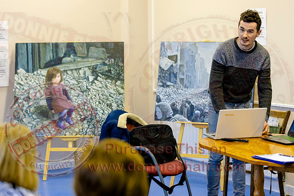 Palestinian Paintings by Zohar Art Exhibition in The Knocks School-14