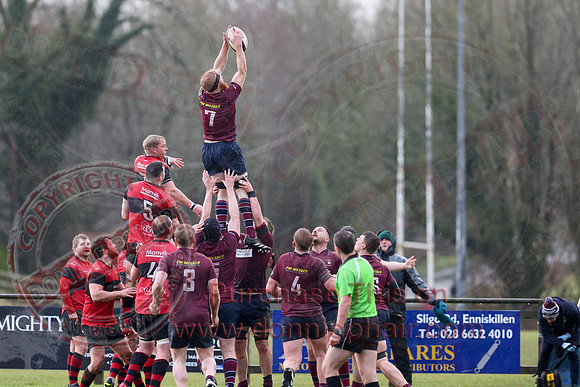 Enniskillen 1st XV (14) V Carrickfergus 1st XV (3) in Ulster Rugby Championship Division One-1