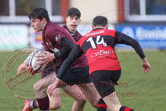 Enniskillen 1st XV (14) V Carrickfergus 1st XV (3) in Ulster Rugby Championship Division One-19