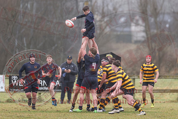 Enniskillen Royall GS 1st AX (13) V RBAI 1st XV (29) in Schools Cup Rugby-8
