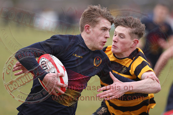 Enniskillen Royall GS 1st AX (13) V RBAI 1st XV (29) in Schools Cup Rugby-14