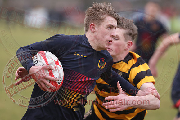 Enniskillen Royall GS 1st AX (13) V RBAI 1st XV (29) in Schools Cup Rugby-15
